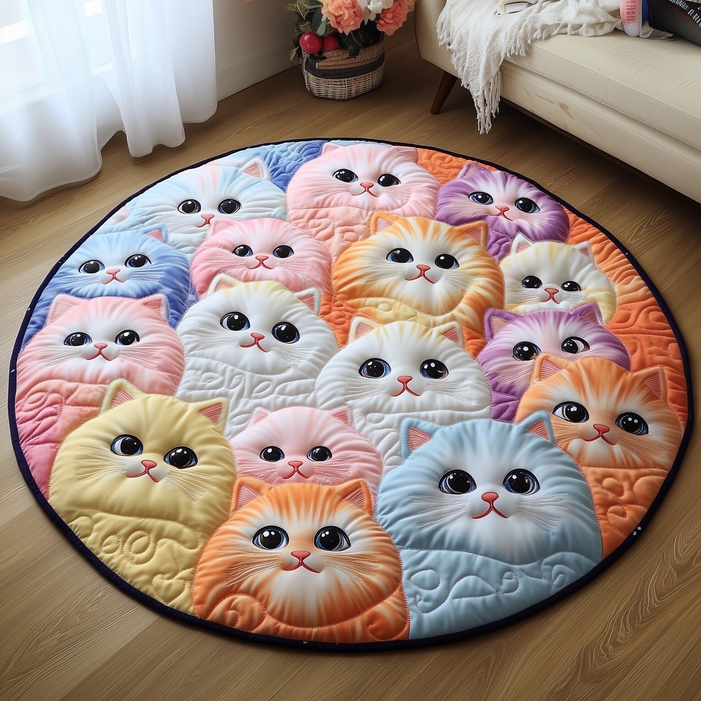 Adorable Paws Quilted Round Mat GFTOTG549