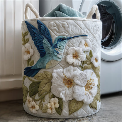 Elegant Hummingbird Quilted Laundry Basket GFTOTG551