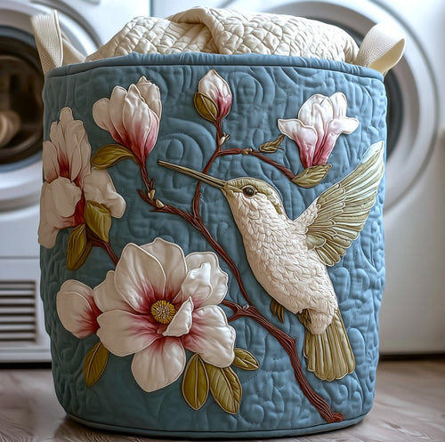 Elegant Hummingbird Quilted Laundry Basket GFTOTG552