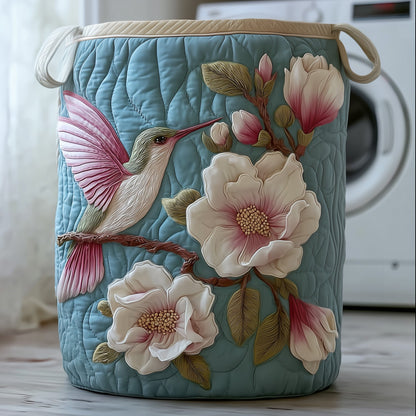Elegant Hummingbird Quilted Laundry Basket GFTOTG553