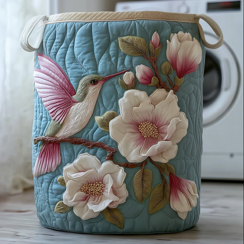 Elegant Hummingbird Quilted Laundry Basket GFTOTG553