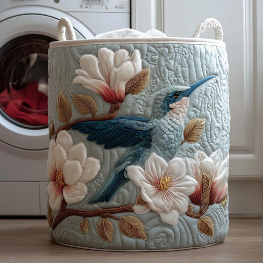 Elegant Hummingbird Quilted Laundry Basket GFTOTG556