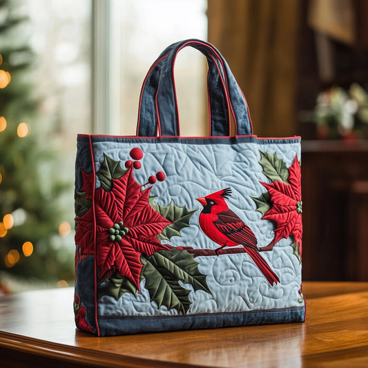 Poinsettia Quilted Tote Bag GFTOTG563