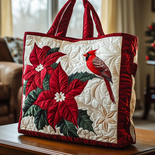 Poinsettia Quilted Tote Bag GFTOTG564