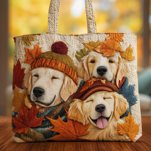 Autumn Golden Retriever Quilted Tote Bag GFTOTG57