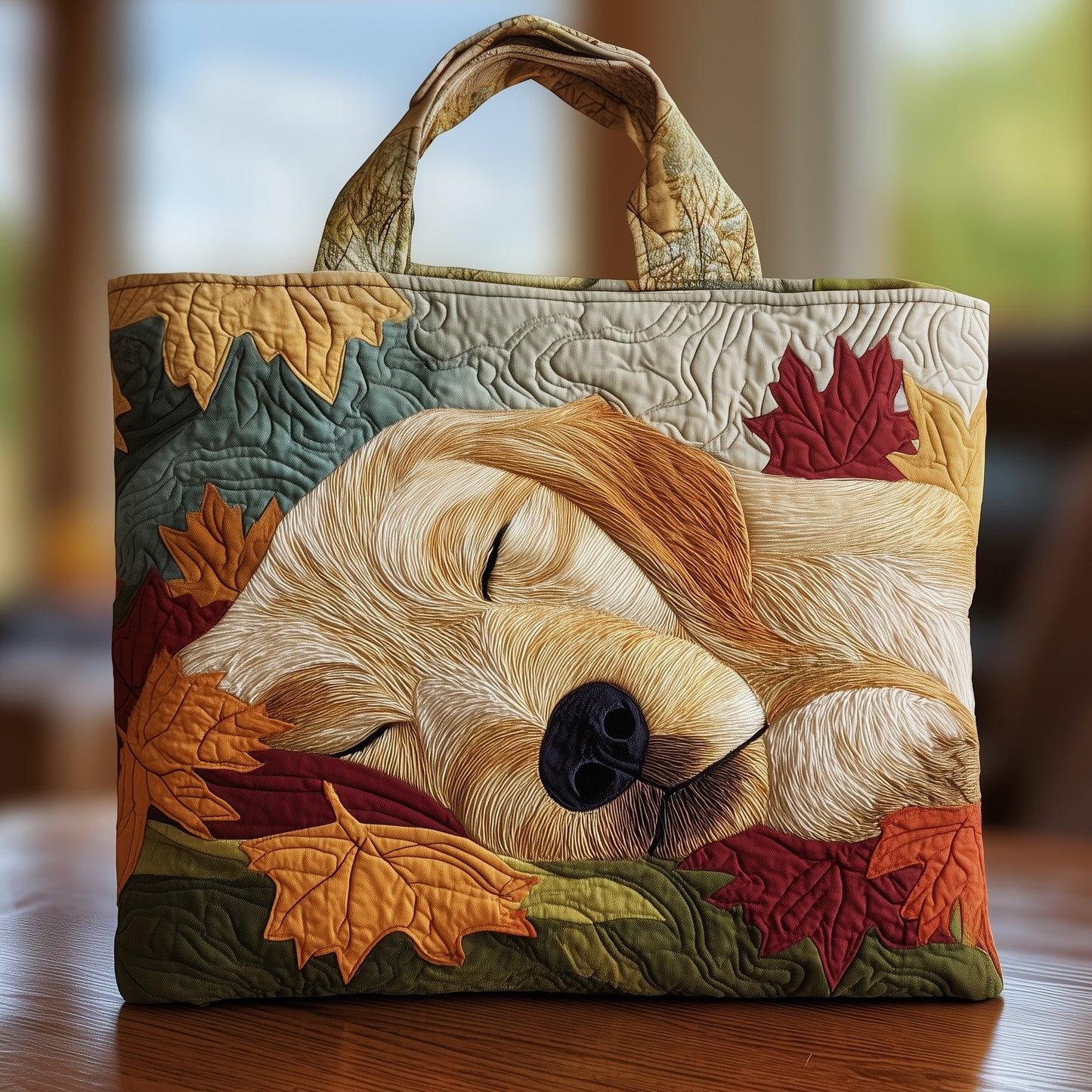Autumn Golden Retriever Quilted Tote Bag GFTOTG58