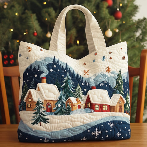 Christmas Village Quilted Tote Bag GFTOTG595