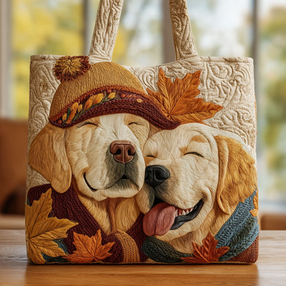 Autumn Golden Retriever Quilted Tote Bag GFTOTG59