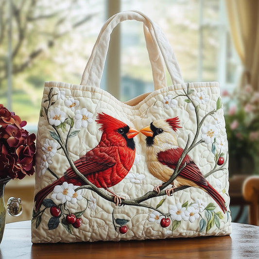 Cardinal Love Quilted Tote Bag GFTOTG605