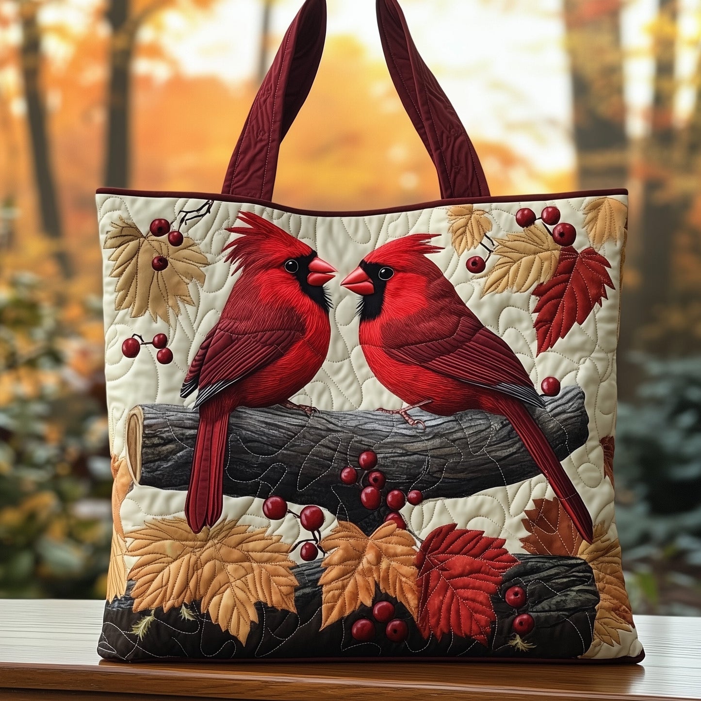 Cardinal Love Quilted Tote Bag GFTOTG606