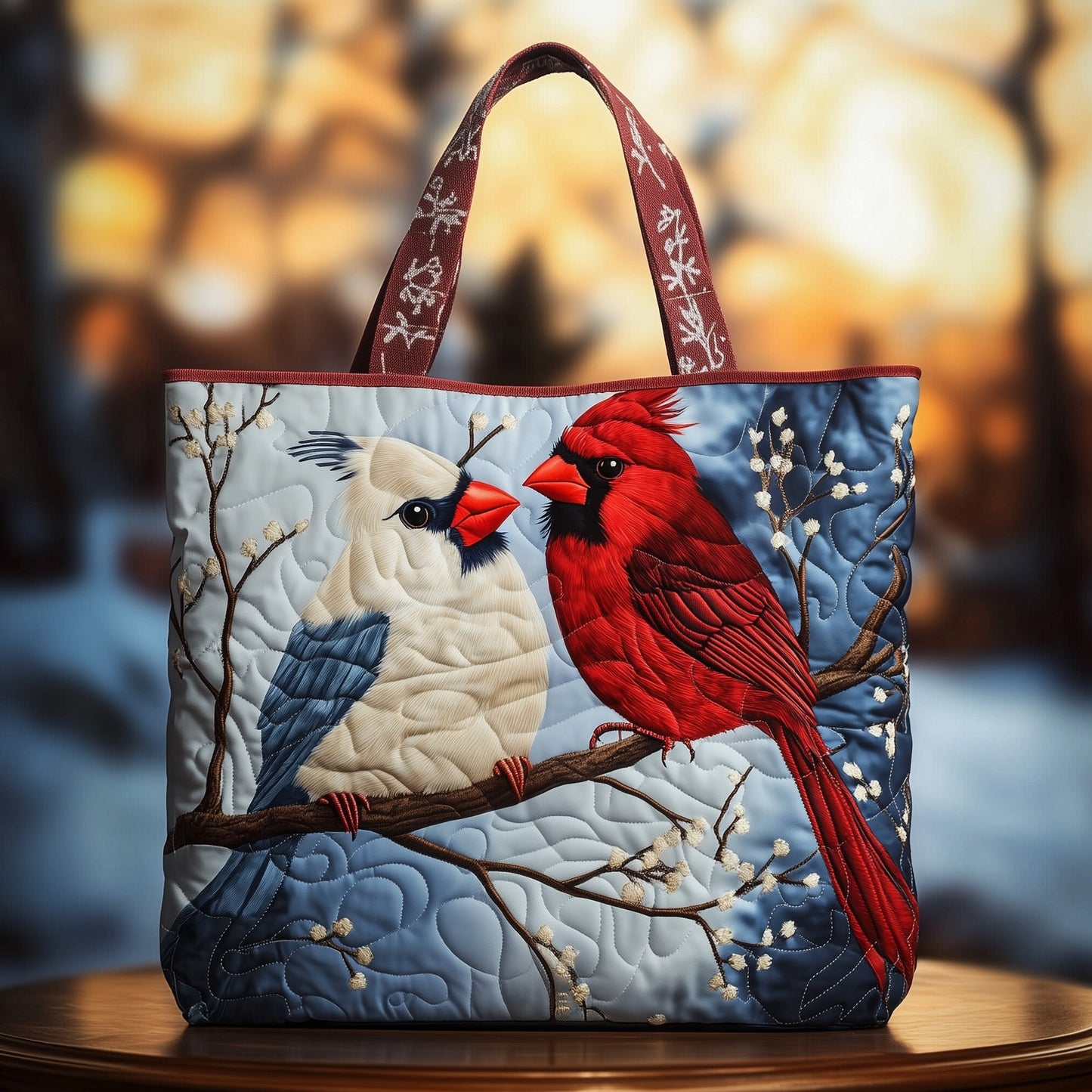 Cardinal Love Quilted Tote Bag GFTOTG609