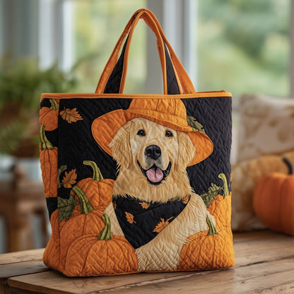 Autumn Golden Retriever Quilted Tote Bag GFTOTG60