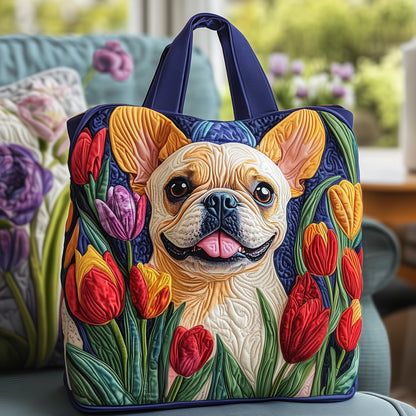 Adorable Frenchie Quilted Tote Bag GFTOTG612