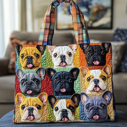 Adorable Frenchie Quilted Tote Bag GFTOTG613