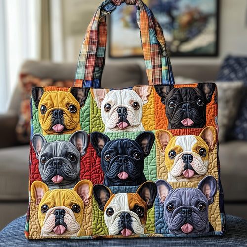 Adorable Frenchie Quilted Tote Bag GFTOTG613