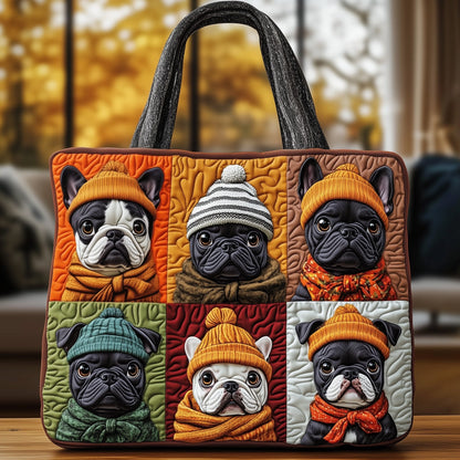Adorable Frenchie Quilted Tote Bag GFTOTG614