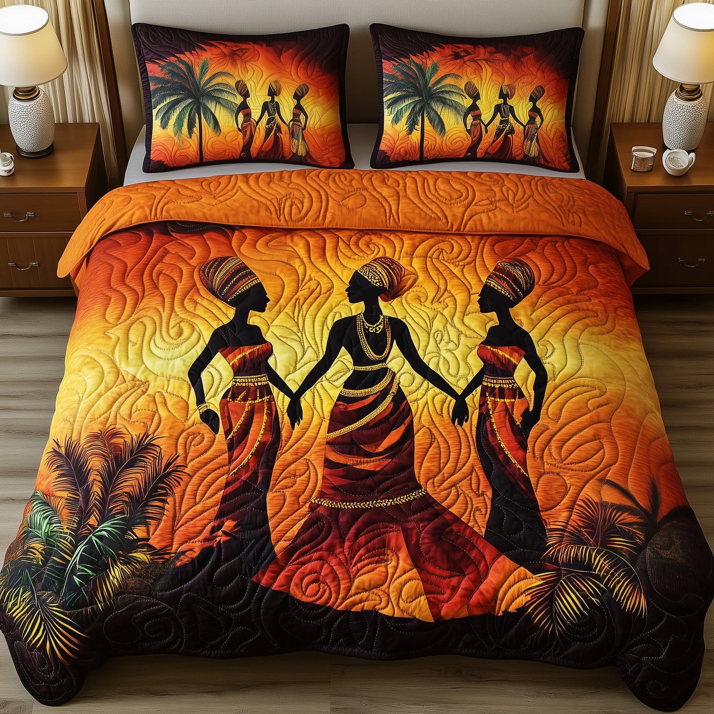 Golden Queens Quilted Bedding Set GFTOTG641