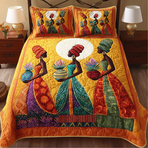 Golden Queens Quilted Duvet Cover Set GFTOTG662