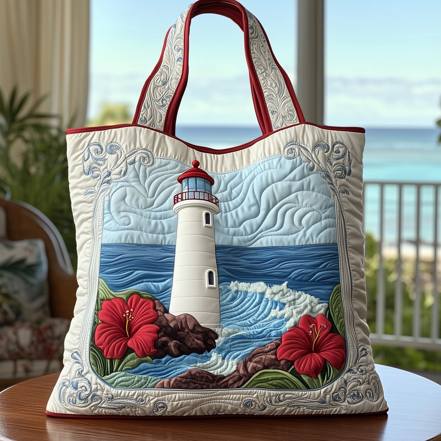 Lighthouse Quilted Tote Bag GFTOTG664