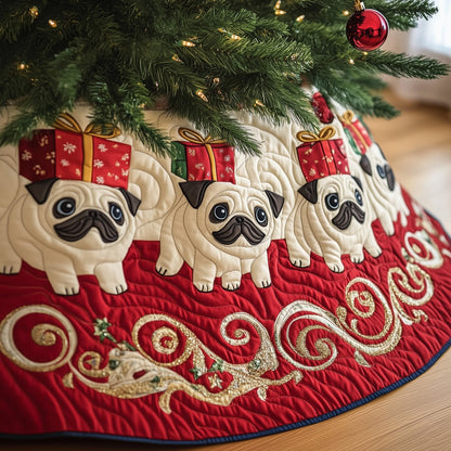 Adorable Pugs Quilted Tree Skirt GFTOTG680