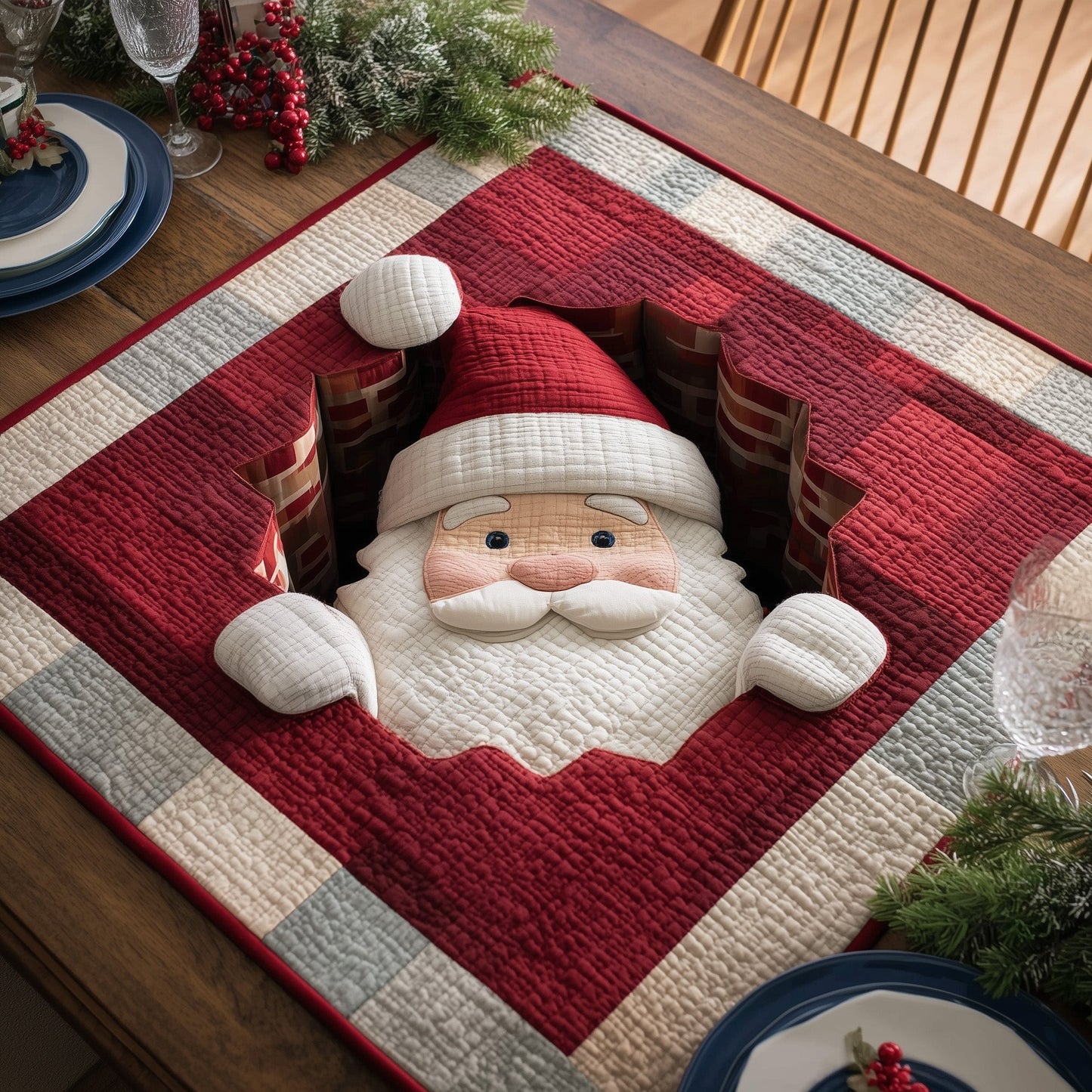 Ho Ho Ho Quilted Table Topper GFTOTG686