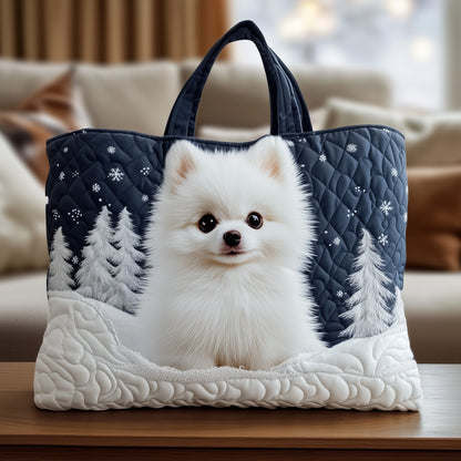 Pom Fluff Quilted Tote Bag GFTOTG707