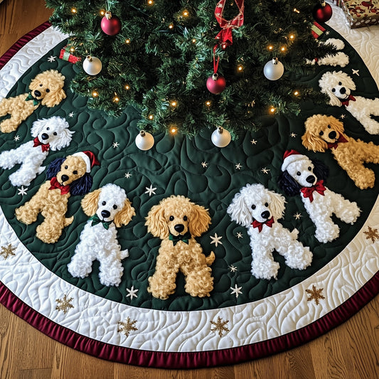 Adorable Poodle Quilted Tree Skirt GFTOTG723