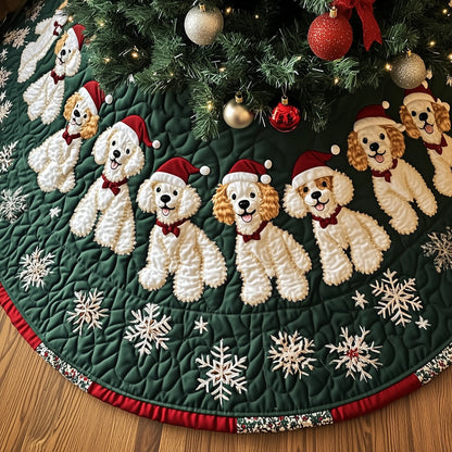 Adorable Poodle Quilted Tree Skirt GFTOTG725