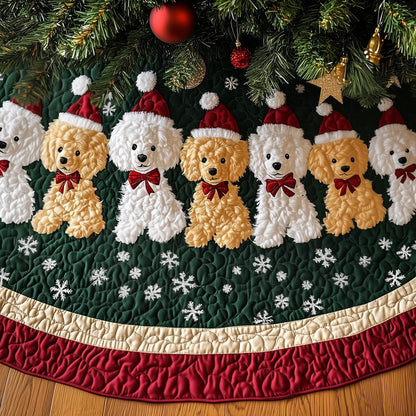 Adorable Poodle Quilted Tree Skirt GFTOTG727