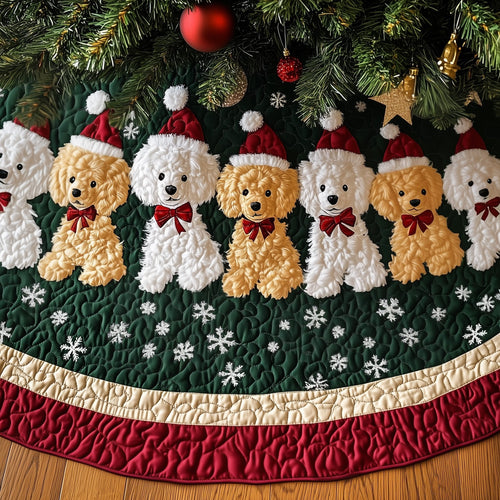 Adorable Poodle Quilted Tree Skirt GFTOTG727
