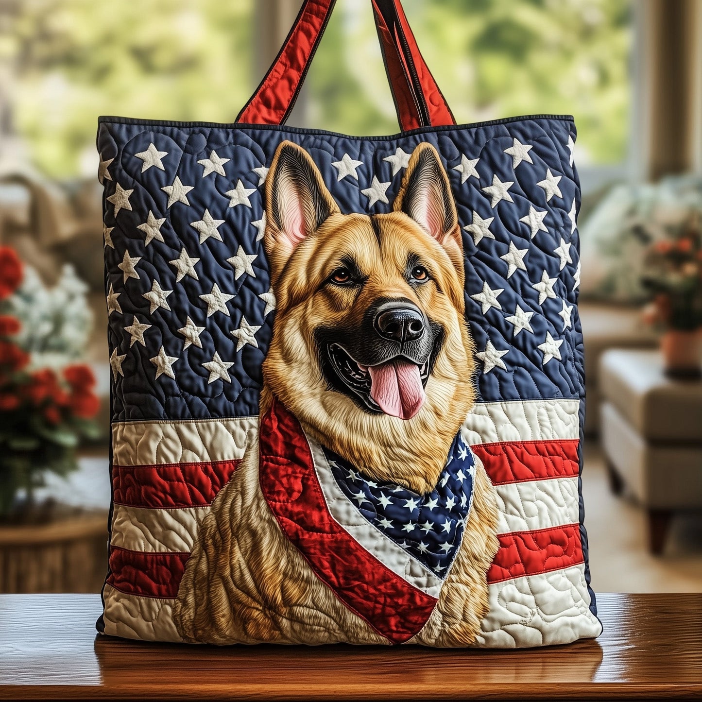 German Shepherd Quilted Tote Bag GFTOTG733