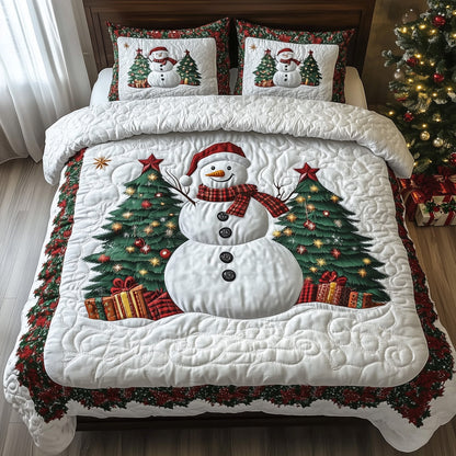 Joyful Snowman Quilted Duvet Cover Set GFTOTG753