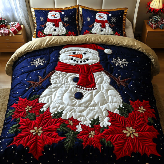 Joyful Snowman Quilted Duvet Cover Set GFTOTG756