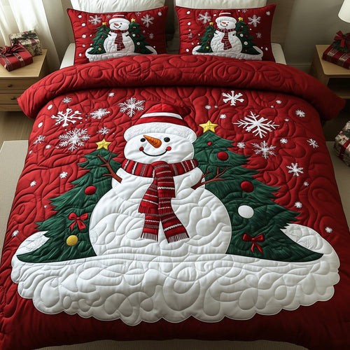 Joyful Snowman Quilted Duvet Cover Set GFTOTG757