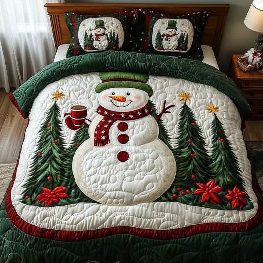 Joyful Snowman Quilted Duvet Cover Set GFTOTG759