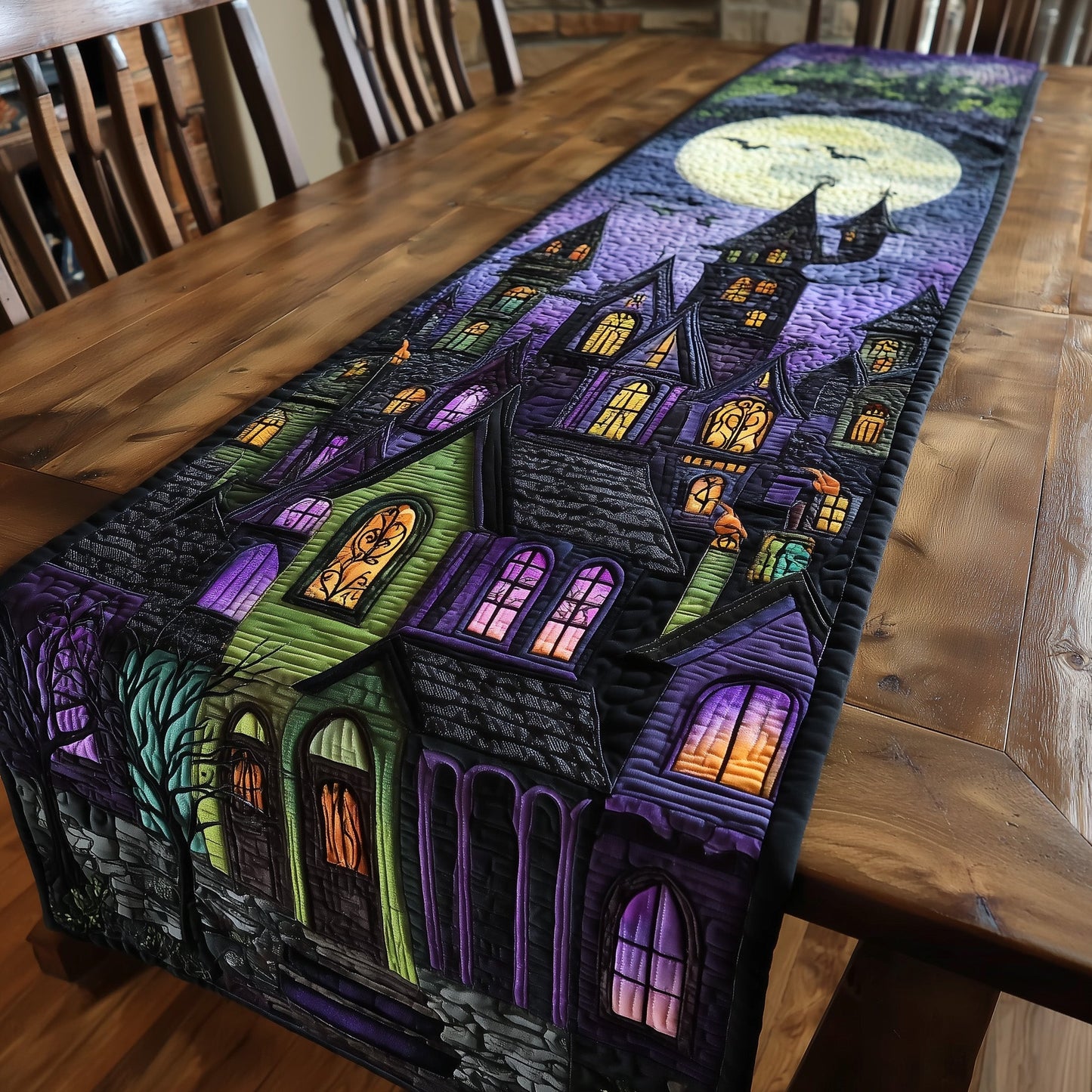 Halloween Night Quilted Table Runner GFTOTG75