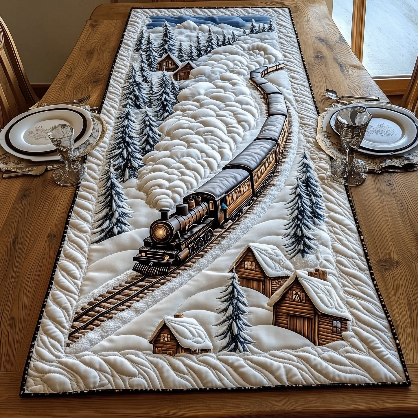 Frost Rail Quilted Table Runner GFTOTG774