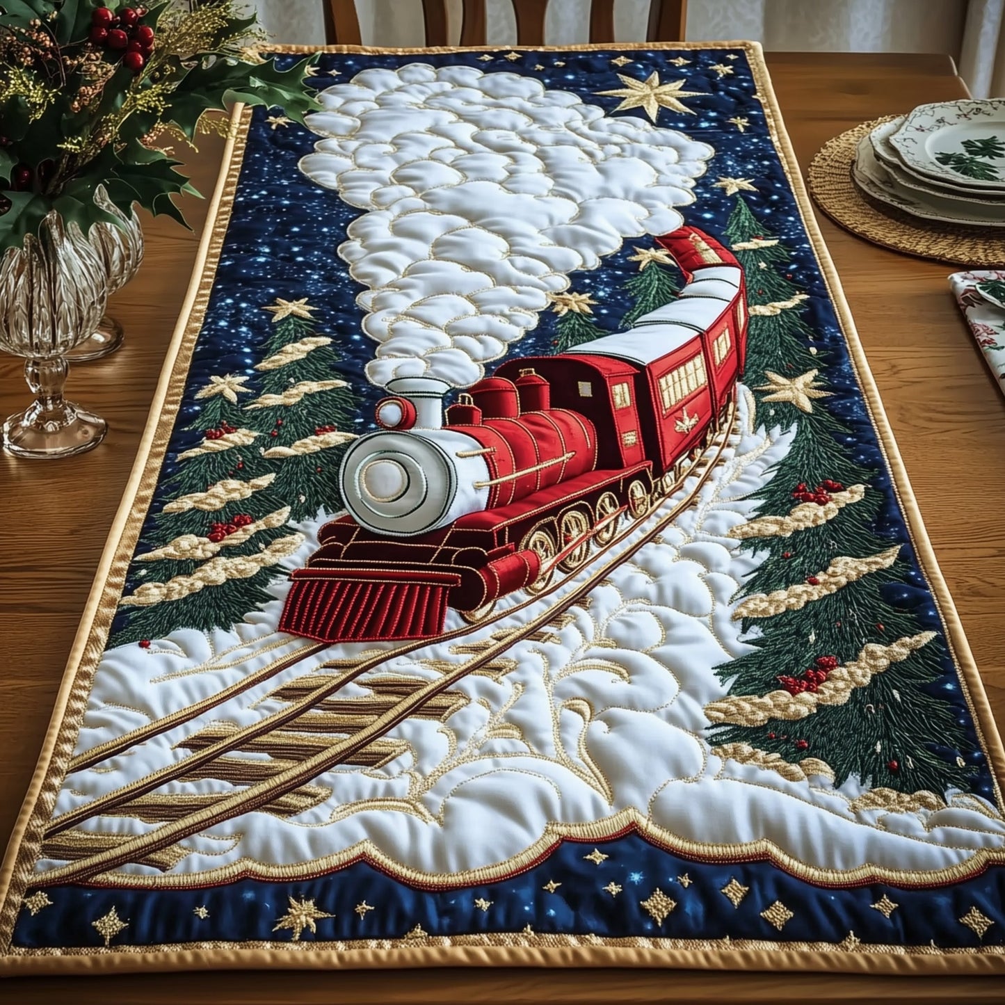 Frost Rail Quilted Table Runner GFTOTG777