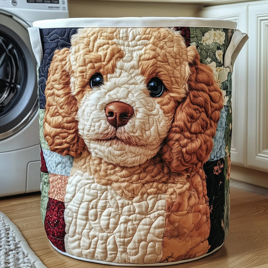 Adorable Poodle Quilted Laundry Basket GFTOTG787