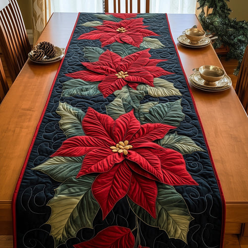 Poinsettia Quilted Table Runner GFTOTG809
