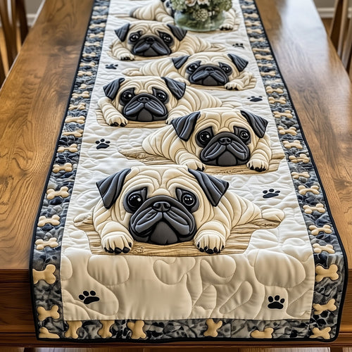 Pug Parade Quilted Table Runner GFTOTG846
