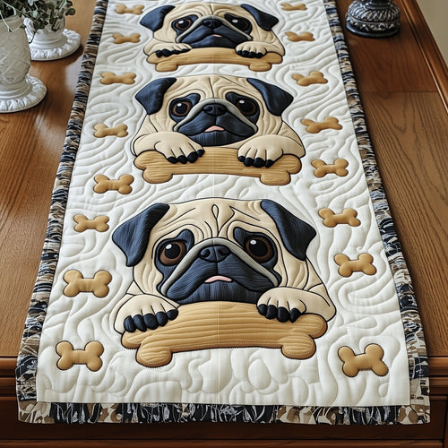 Pug Parade Quilted Table Runner GFTOTG847