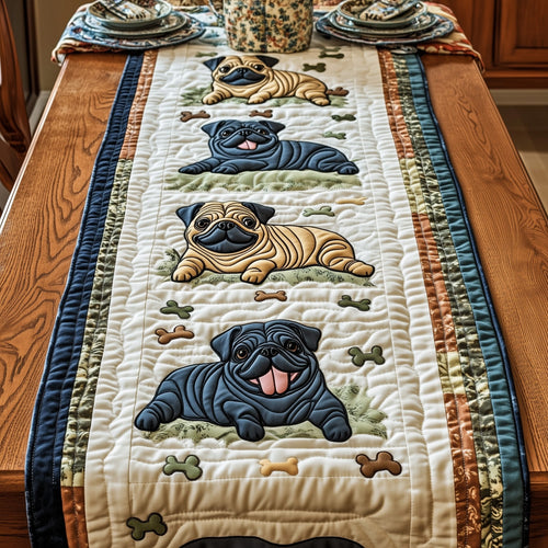 Pug Parade Quilted Table Runner GFTOTG848