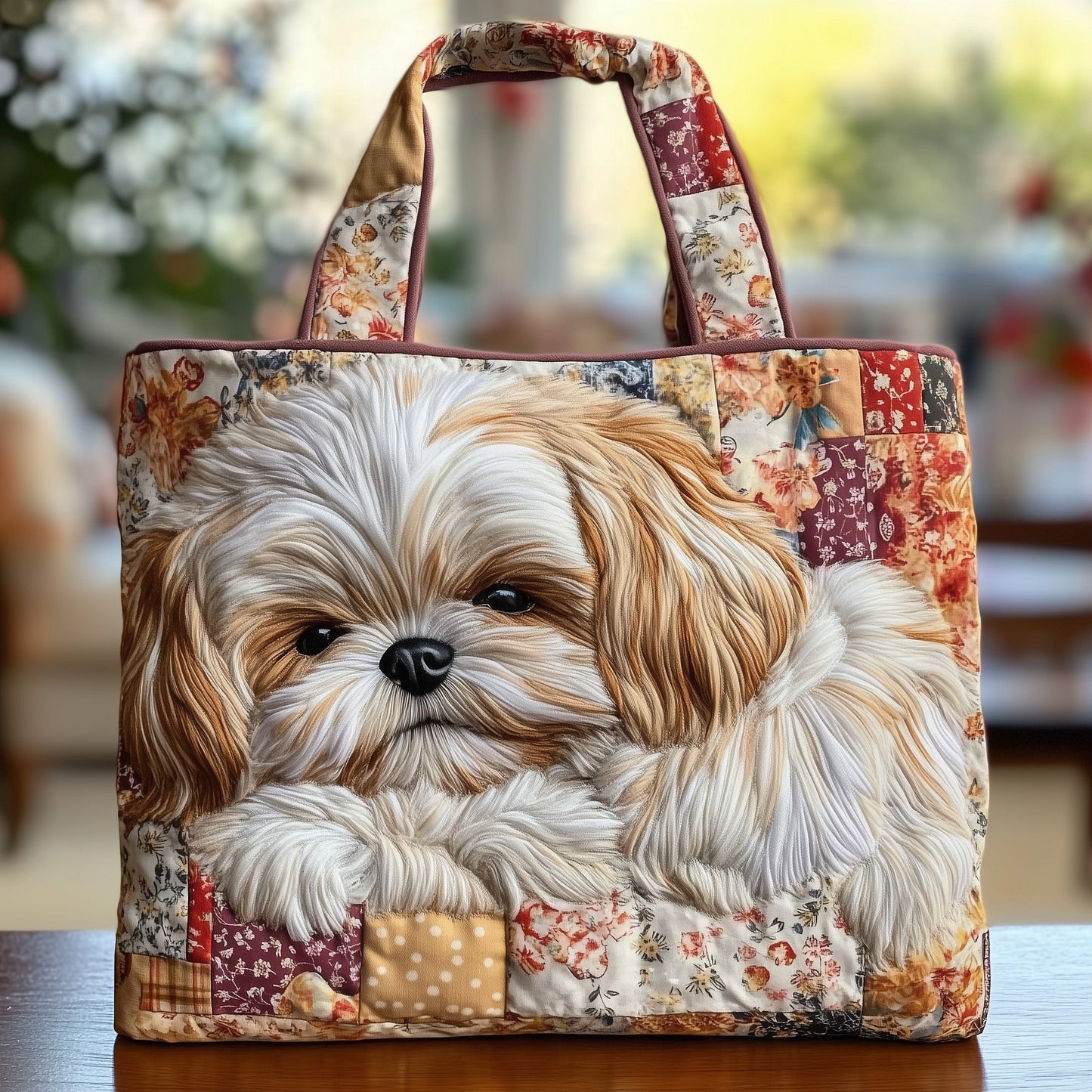 Adorable Shih Tzu Quilted Tote Bag GFTOTG873