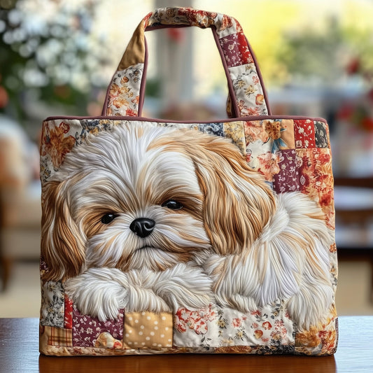 Adorable Shih Tzu Quilted Tote Bag GFTOTG873