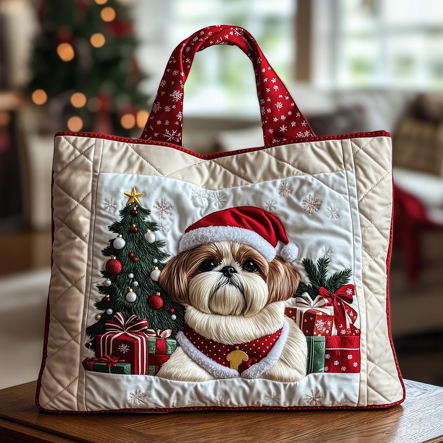 Adorable Shih Tzu Quilted Tote Bag GFTOTG875