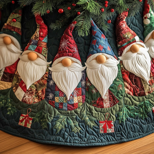 Gnome Cheer Quilted Tree Skirt GFTOTG906
