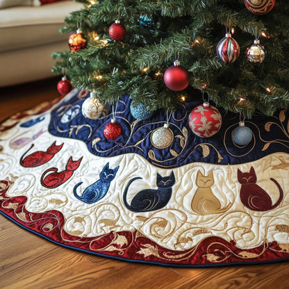 Funky Cats Quilted Tree Skirt GFTOTG910