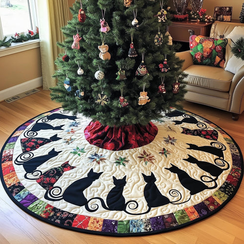 Funky Cats Quilted Tree Skirt GFTOTG912