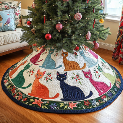 Funky Cats Quilted Tree Skirt GFTOTG914